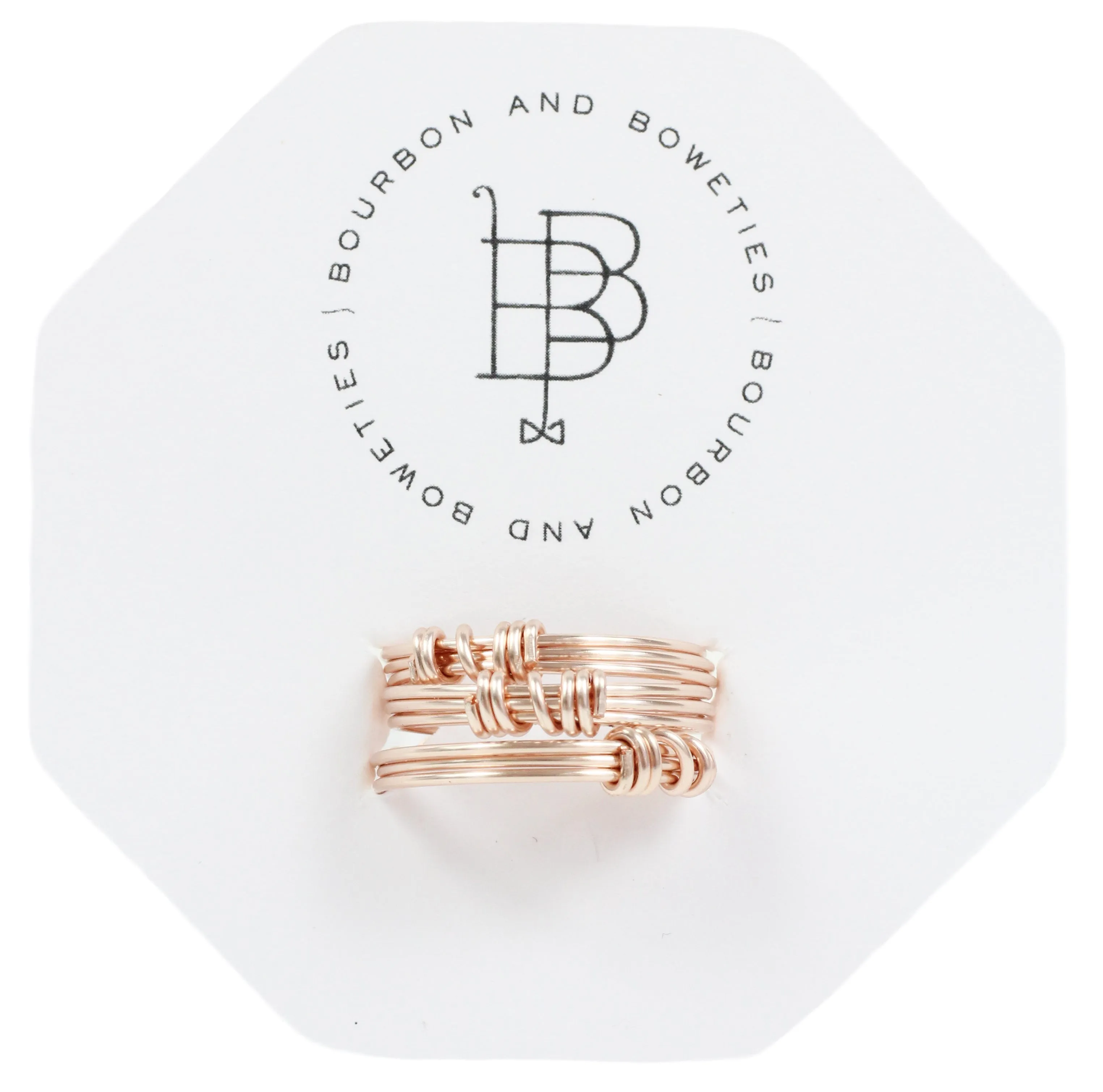 Rose Gold Stackable Ring Set sold by Bourbon and Bowties