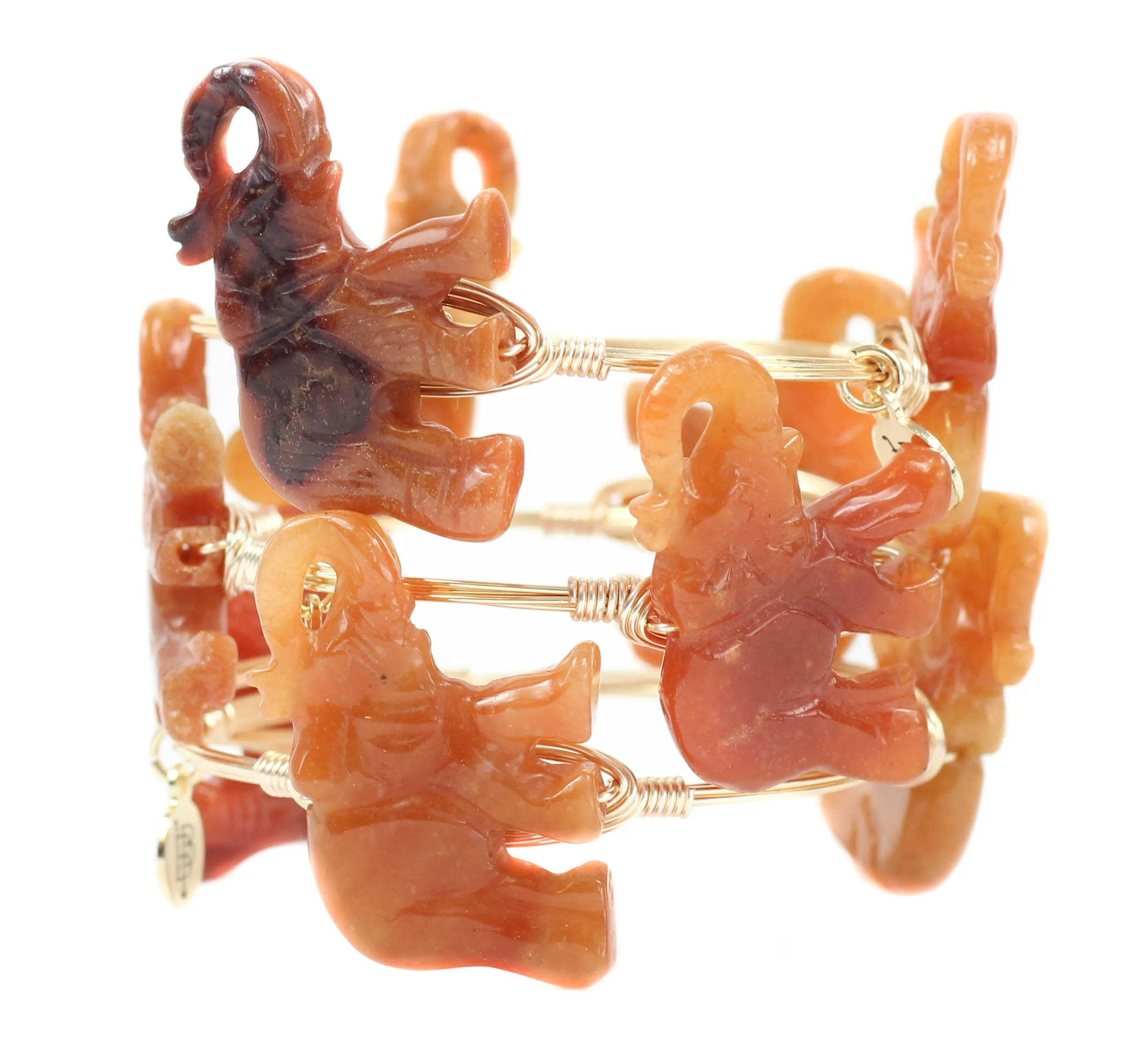 The Orange Elephant Bangle Bracelet sold by Bourbon and Bowties product image thumbnail 2