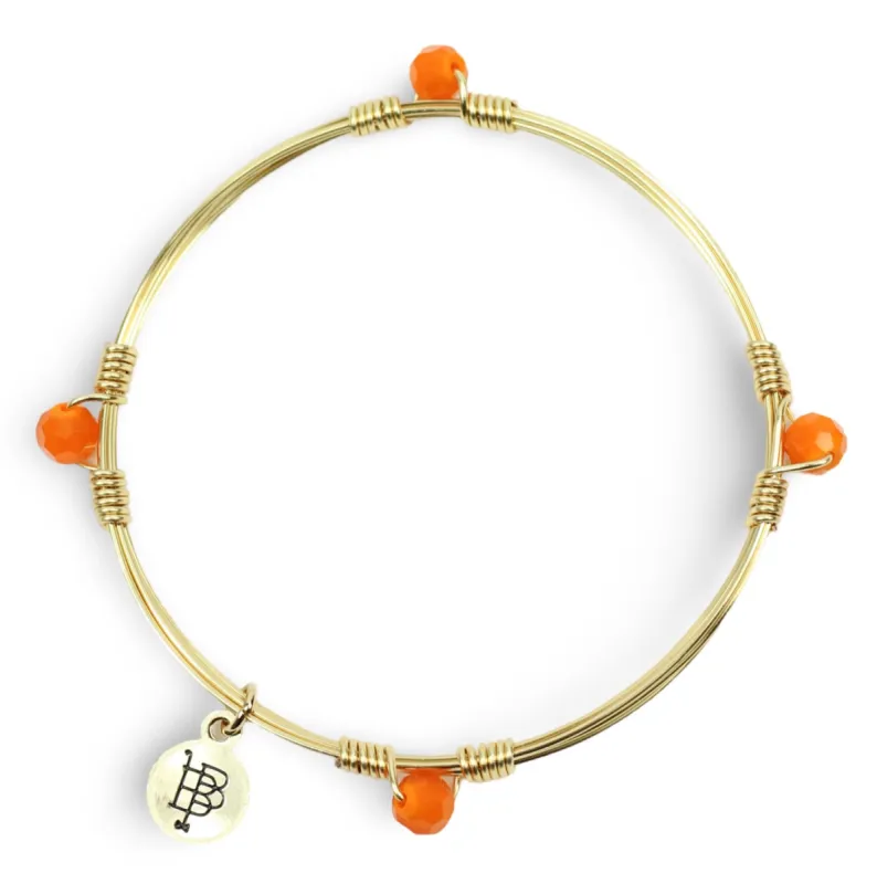 The Morgan Bangle - Bright Orange sold by Bourbon and Bowties