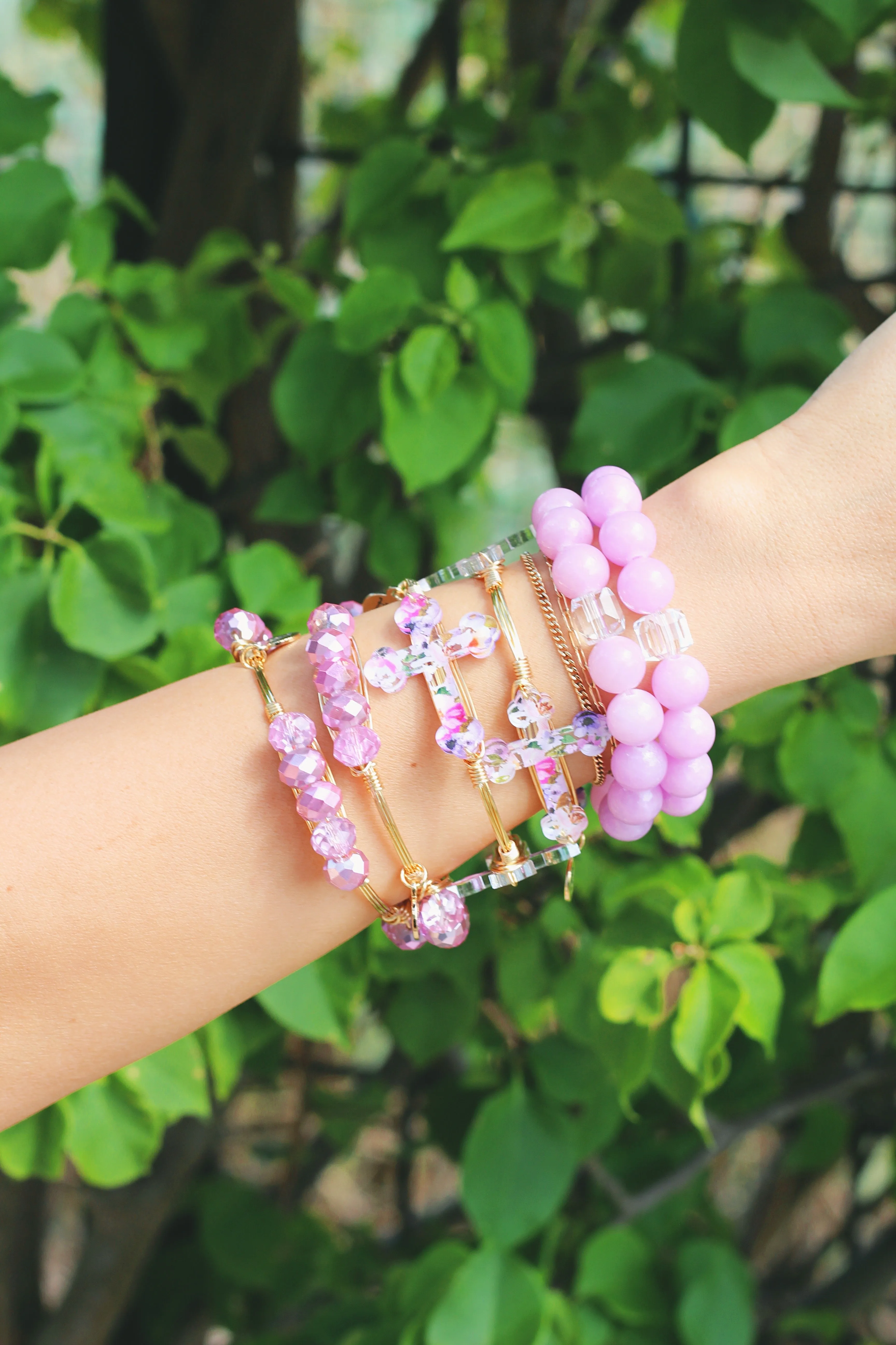 Floral Cross Bangle Bracelet sold by Bourbon and Bowties product image thumbnail 2