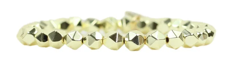 Stacker Stretch Bracelet - Gold Star Cut sold by Bourbon and Bowties