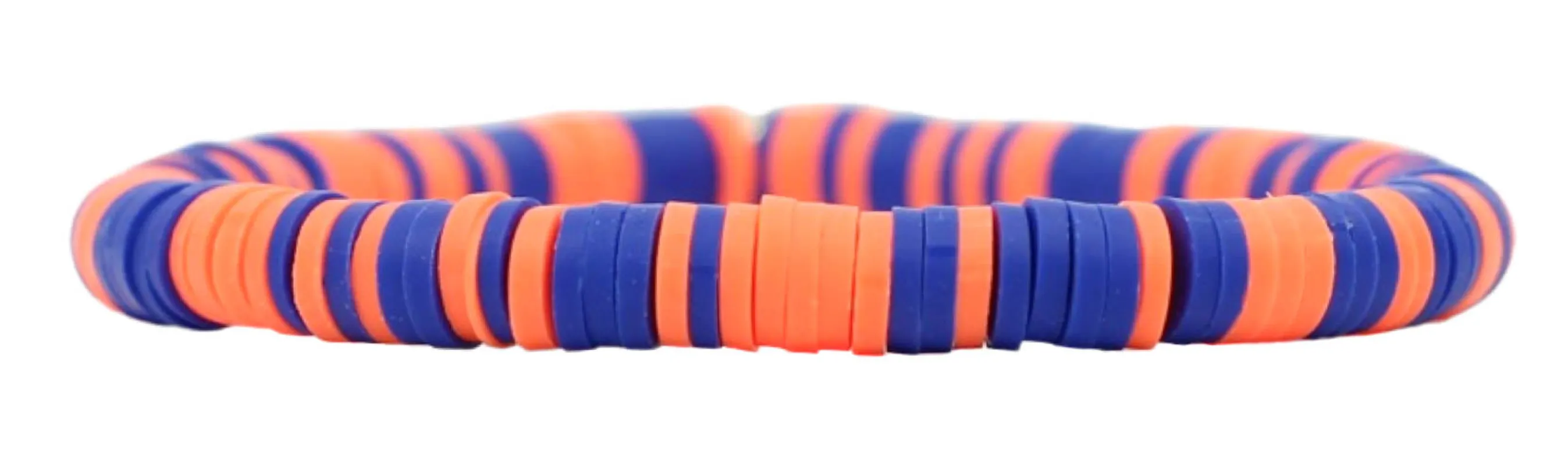 Stacker Stretch Bracelet - Blue + Orange Vinyl sold by Bourbon and Bowties