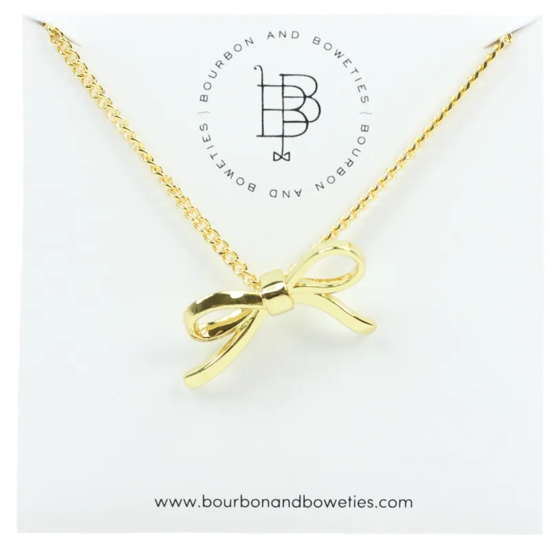 The Bow Necklace sold by Bourbon and Bowties