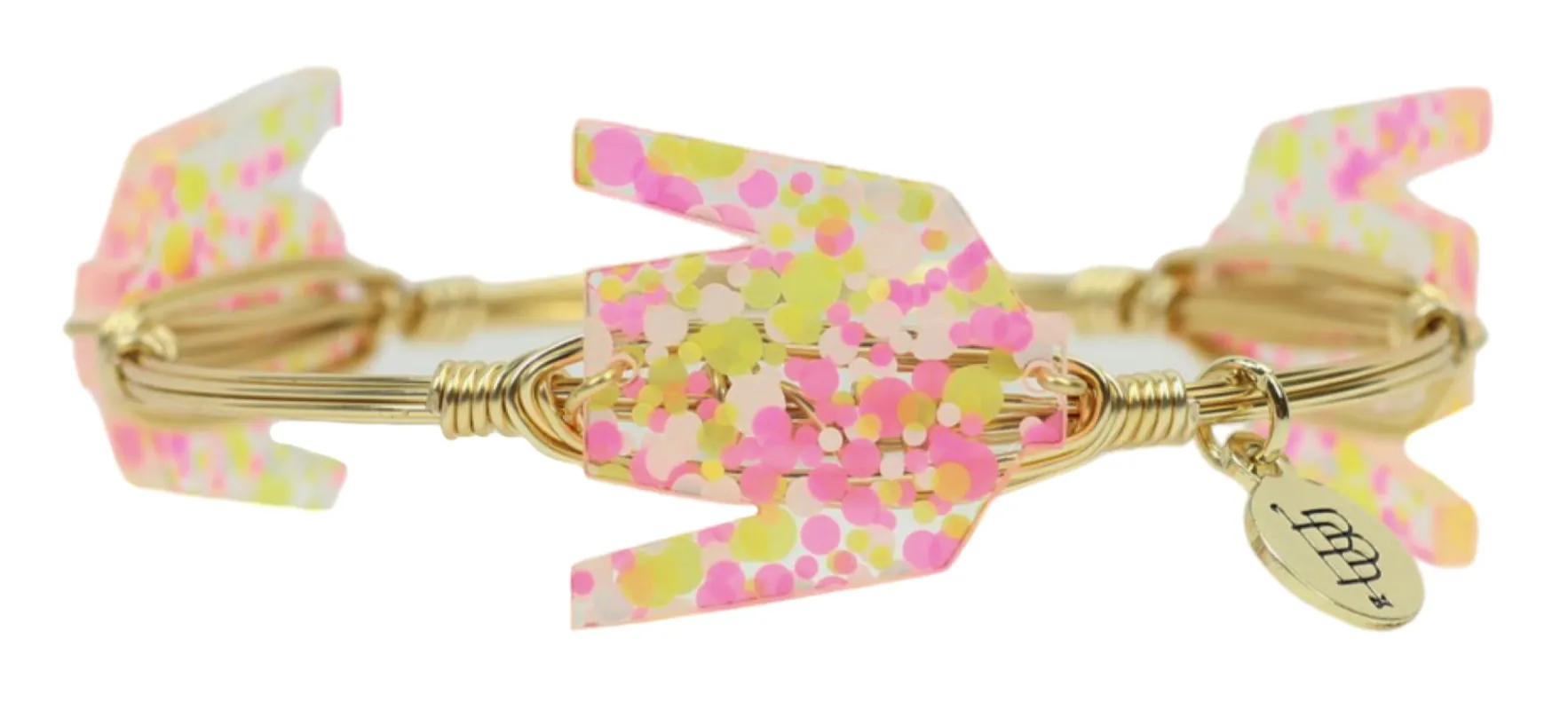 The Jockey Silk Bangle Bracelet - Glitter Dots sold by Bourbon and Bowties