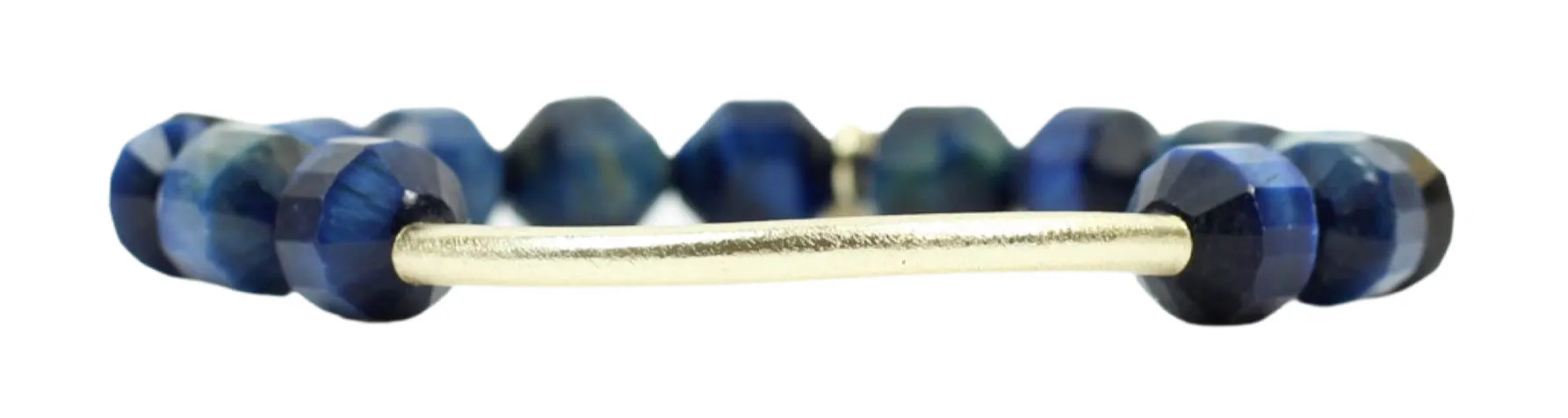 Shelby Stretch Bracelet - Blue Tigers Eye sold by Bourbon and Bowties
