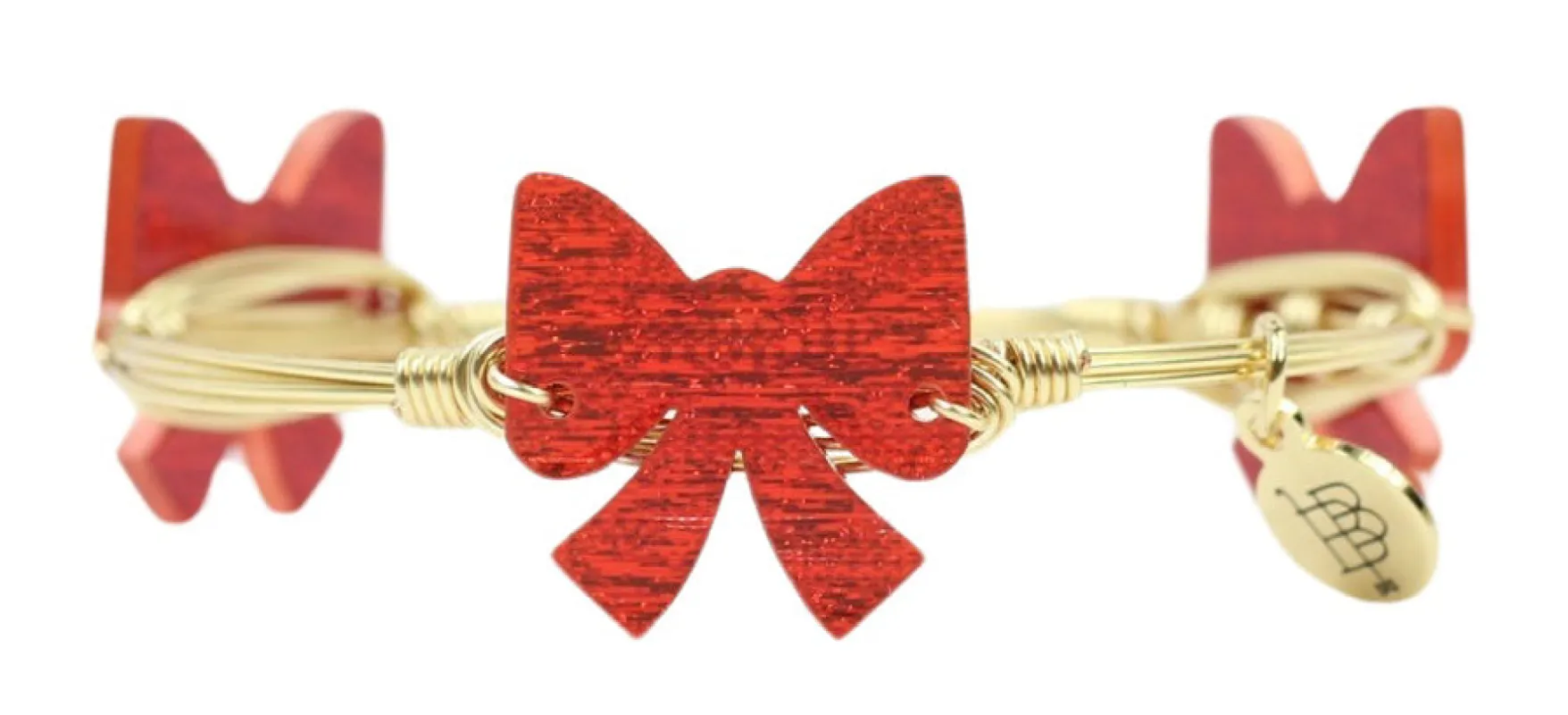 Red Bow Bangle Bracelet sold by Bourbon and Bowties