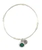 Birthstone Bangle Stacker - Silver sold by Bourbon and Bowties