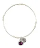 Birthstone Bangle Stacker - Silver sold by Bourbon and Bowties