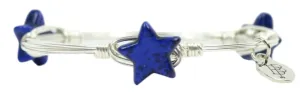 The Mini Star Bangle Bracelet - Blue sold by Bourbon and Bowties