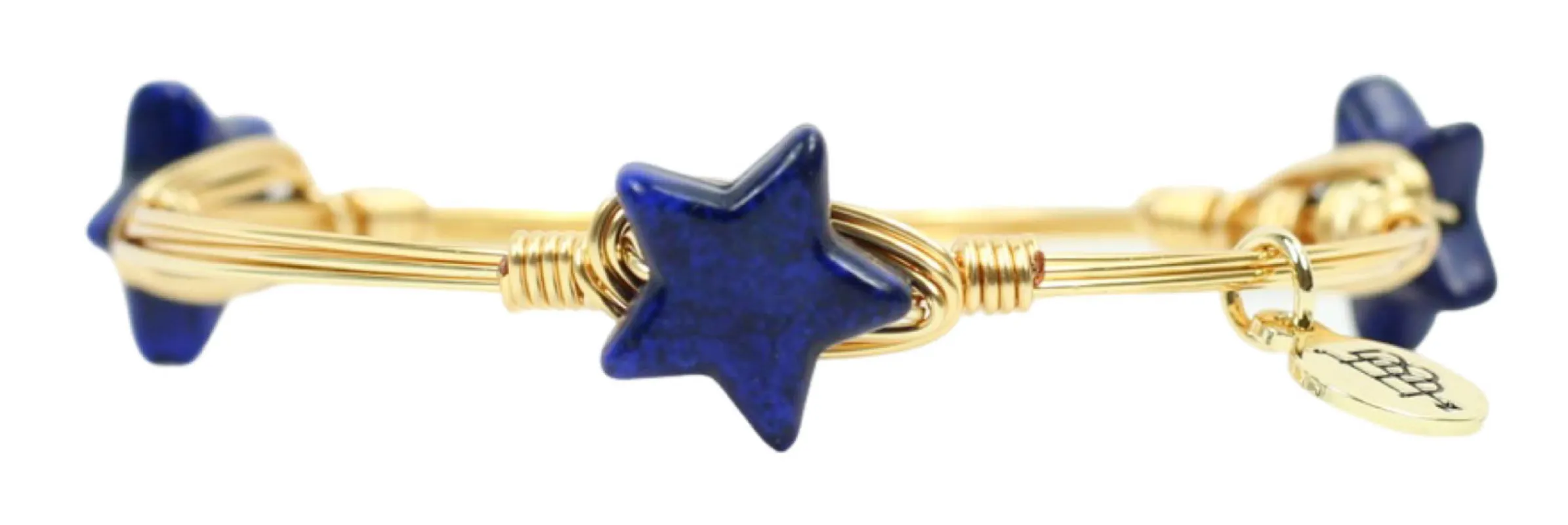 The Mini Star Bangle Bracelet - Blue sold by Bourbon and Bowties