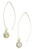 Champagne Long Hoop Earring sold by Bourbon and Bowties