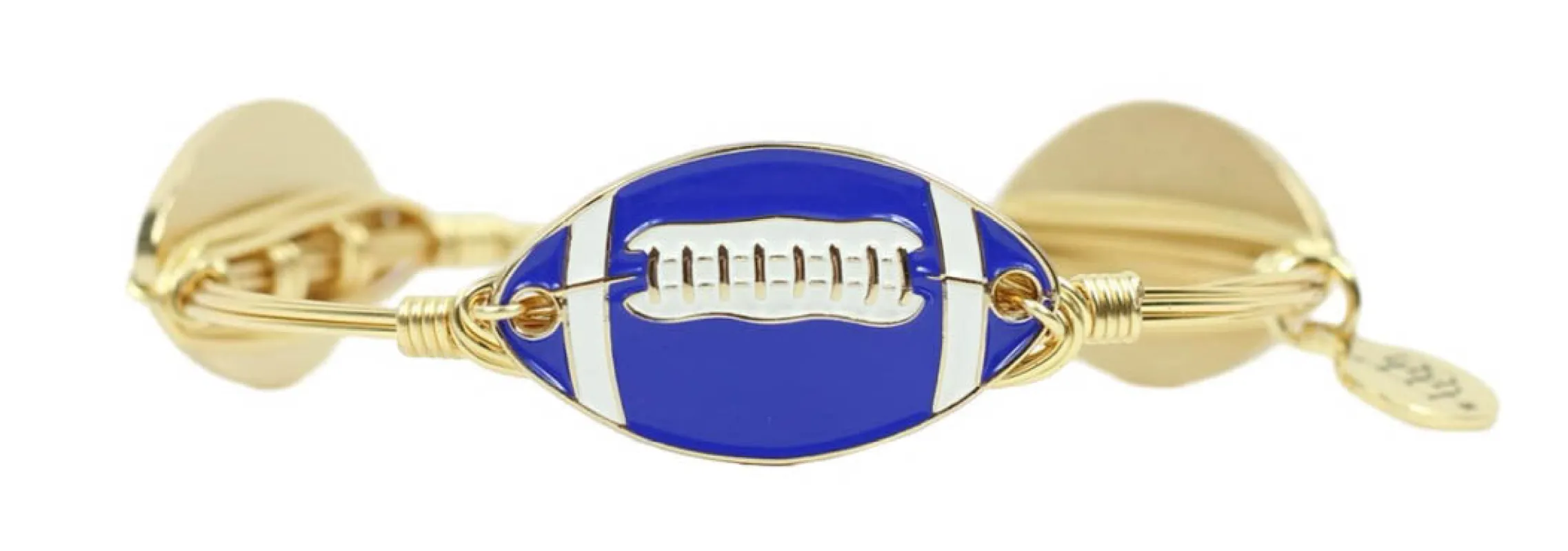 The Football Bangle Bracelet - Blue sold by Bourbon and Bowties