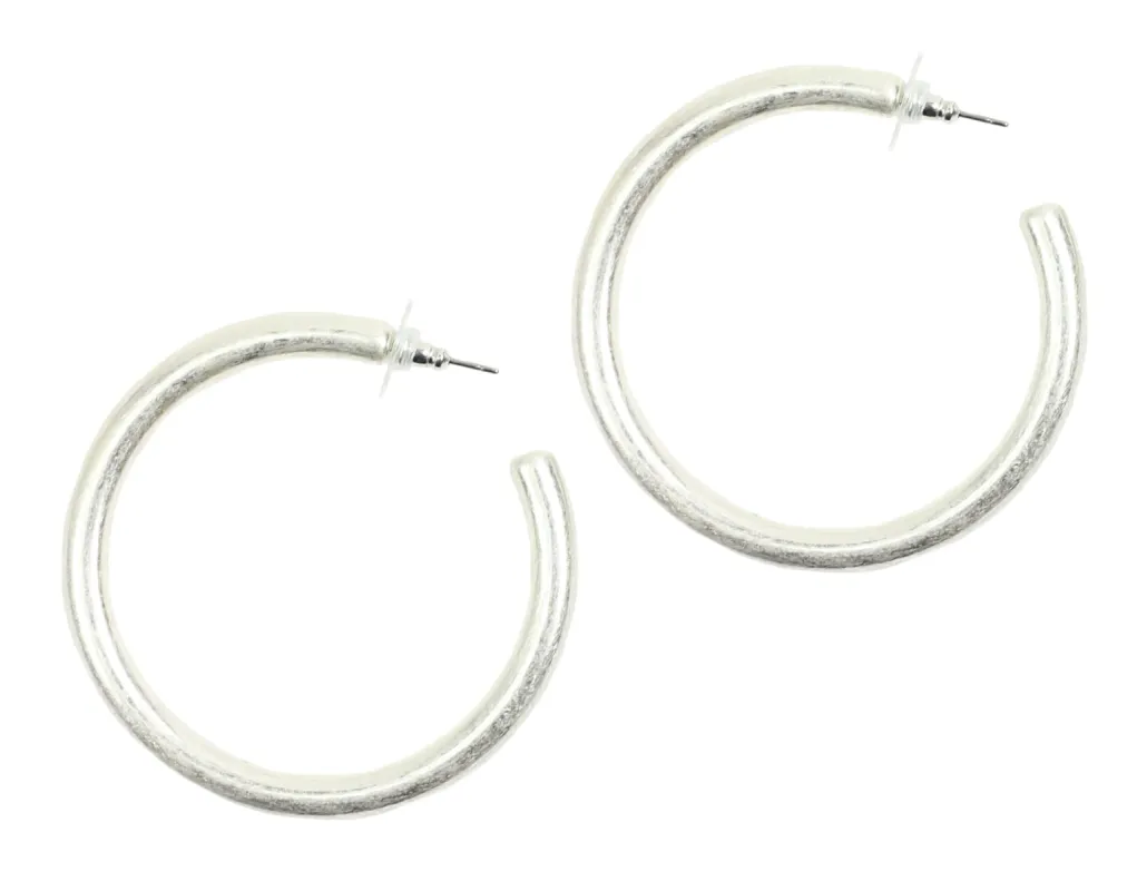 The Lila Hoop Earring - Silver sold by Bourbon and Bowties