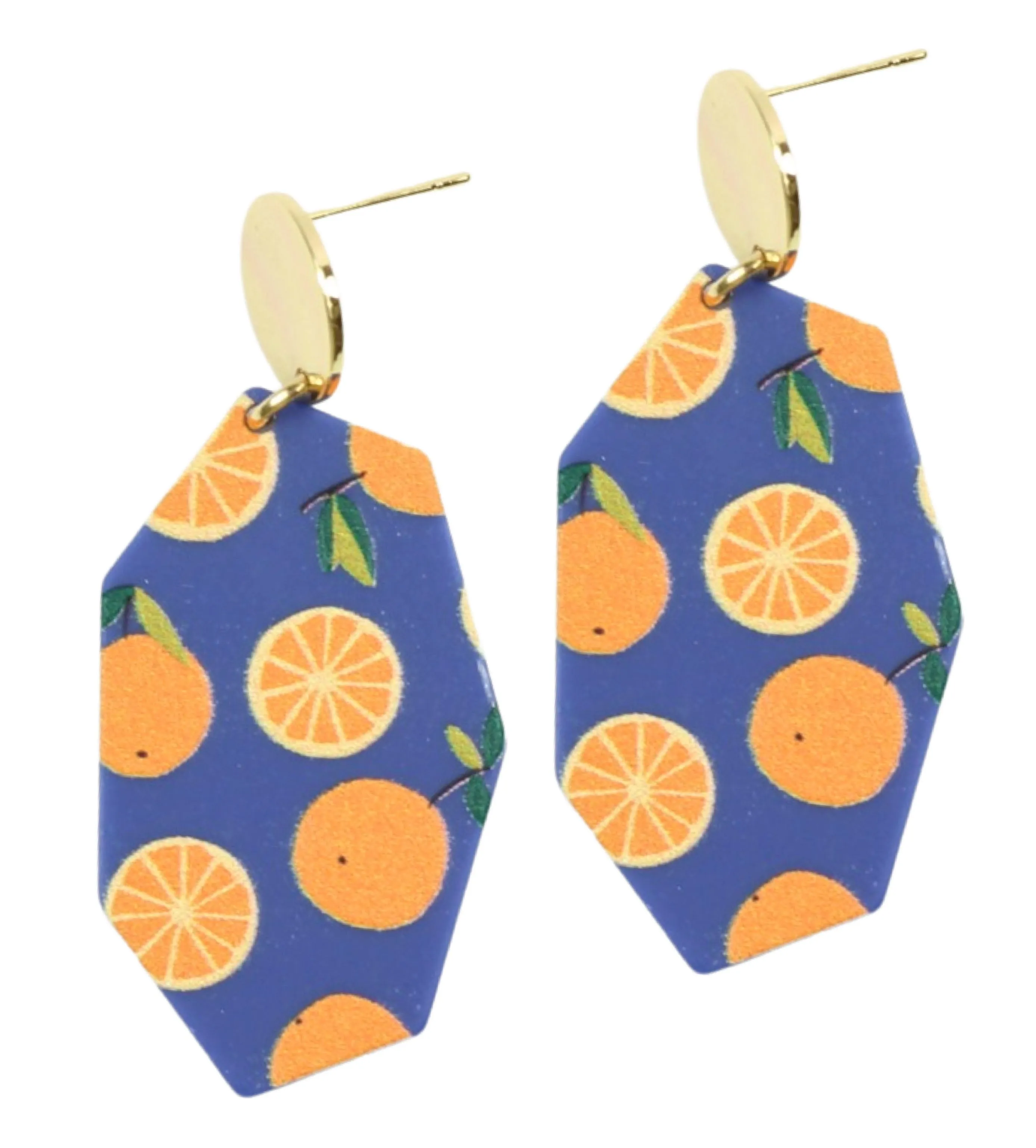 The Orange Slice Earring sold by Bourbon and Bowties