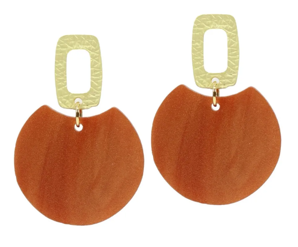 The Leighton Earring - Pumpkin Swirl sold by Bourbon and Bowties
