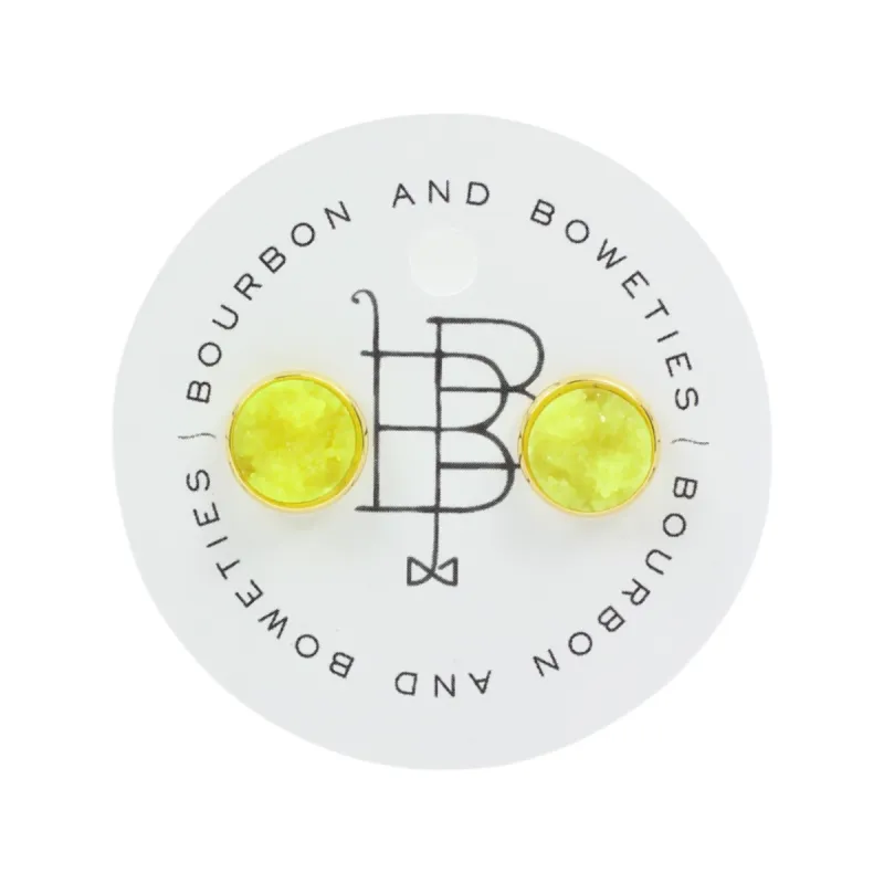 The Carli Stud Earring - Yellow sold by Bourbon and Bowties