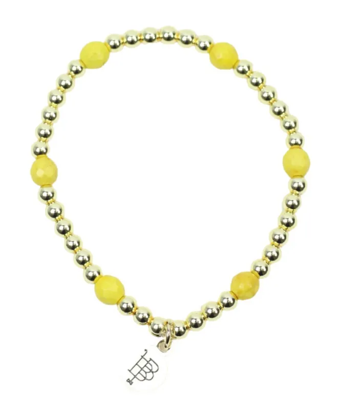 Lexi Stretch Bracelet - Yellow sold by Bourbon and Bowties