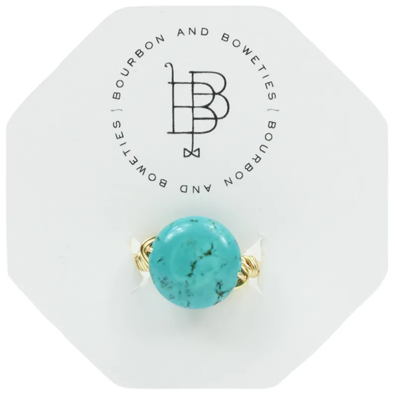 Turquoise Stone Ring sold by Bourbon and Bowties