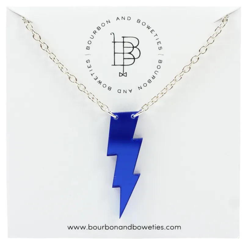 The Blue Bolt Necklace sold by Bourbon and Bowties