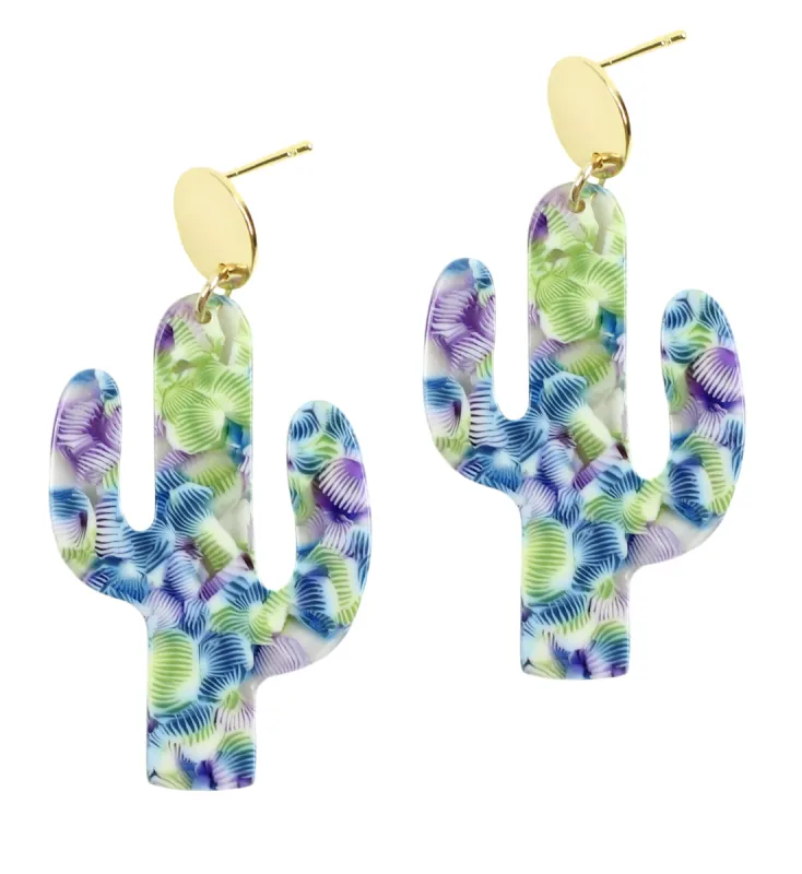 Acrylic Cactus Earring sold by Bourbon and Bowties