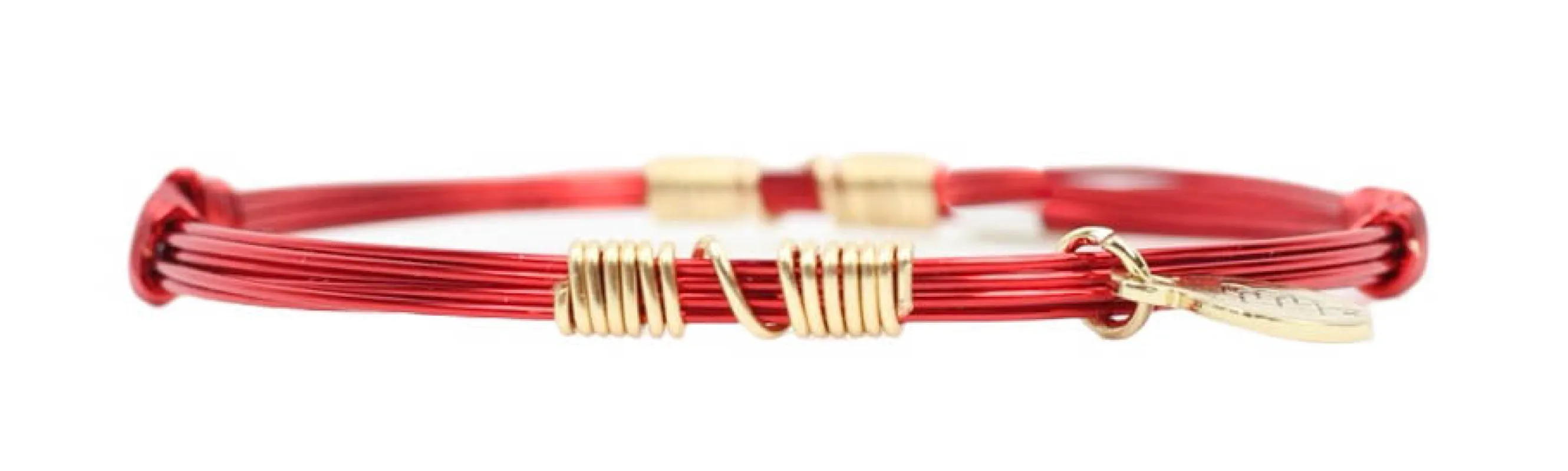 Red + Gold Bangle Stacker sold by Bourbon and Bowties