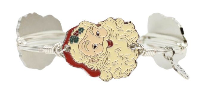 Retro Santa Bangle Bracelet - Red sold by Bourbon and Bowties