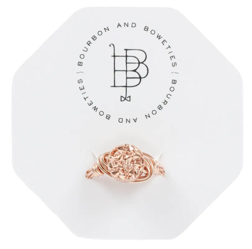 Rose Gold Metallic Ring sold by Bourbon and Bowties