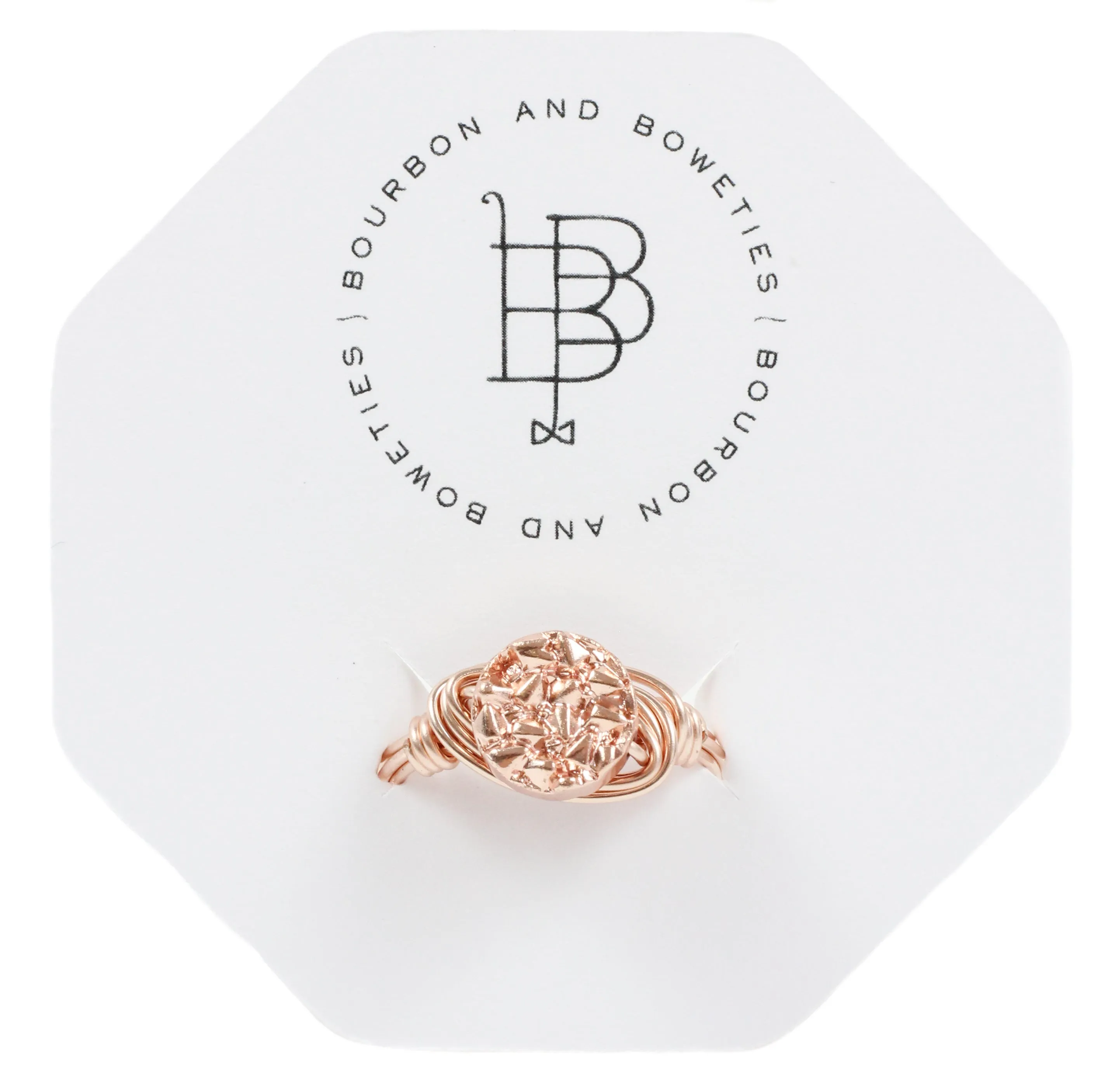 Rose Gold Metallic Ring sold by Bourbon and Bowties
