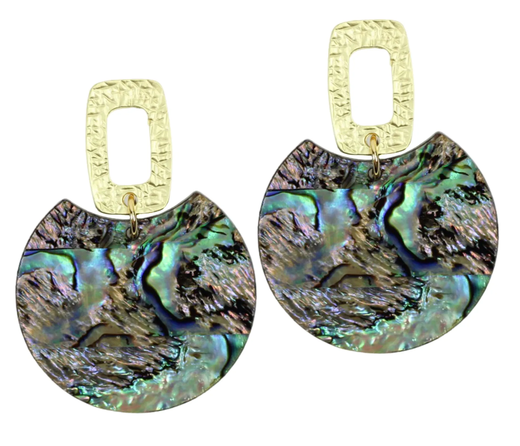 The Leighton Earring - Abalone sold by Bourbon and Bowties