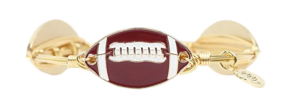 The Football Bangle Bracelet - Brown sold by Bourbon and Bowties