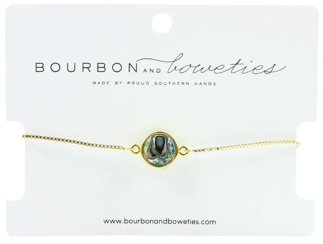 Abalone Adjustable Bracelet sold by Bourbon and Bowties