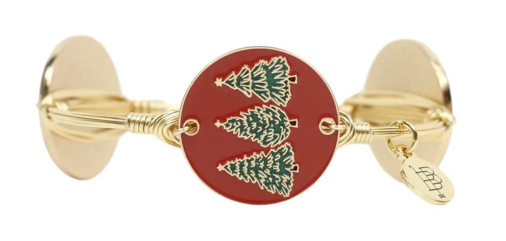 Tree Farm Bangle Bracelet - Red sold by Bourbon and Bowties