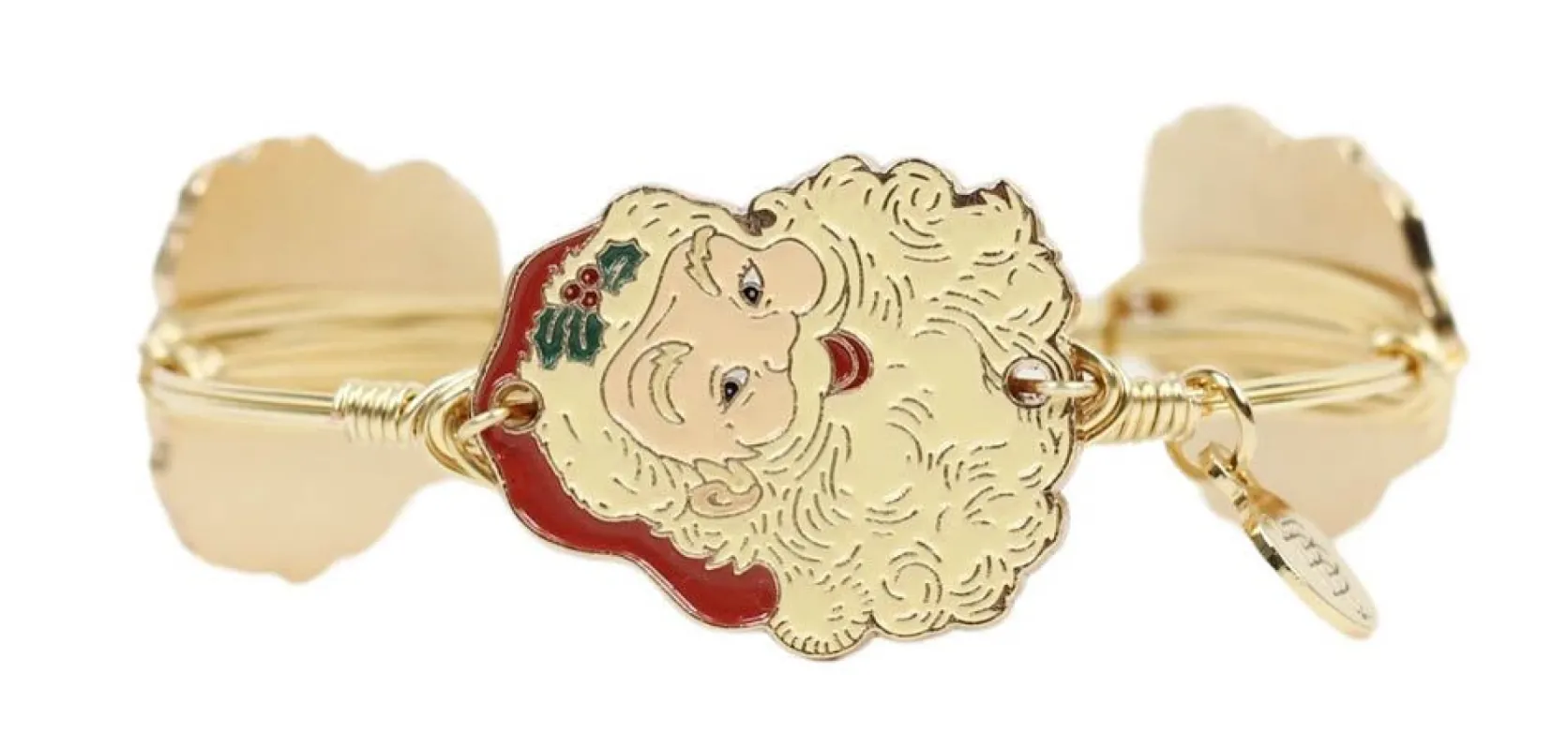 Retro Santa Bangle Bracelet - Red sold by Bourbon and Bowties