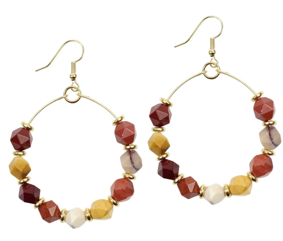 The Chloe Earring - Mookaite sold by Bourbon and Bowties