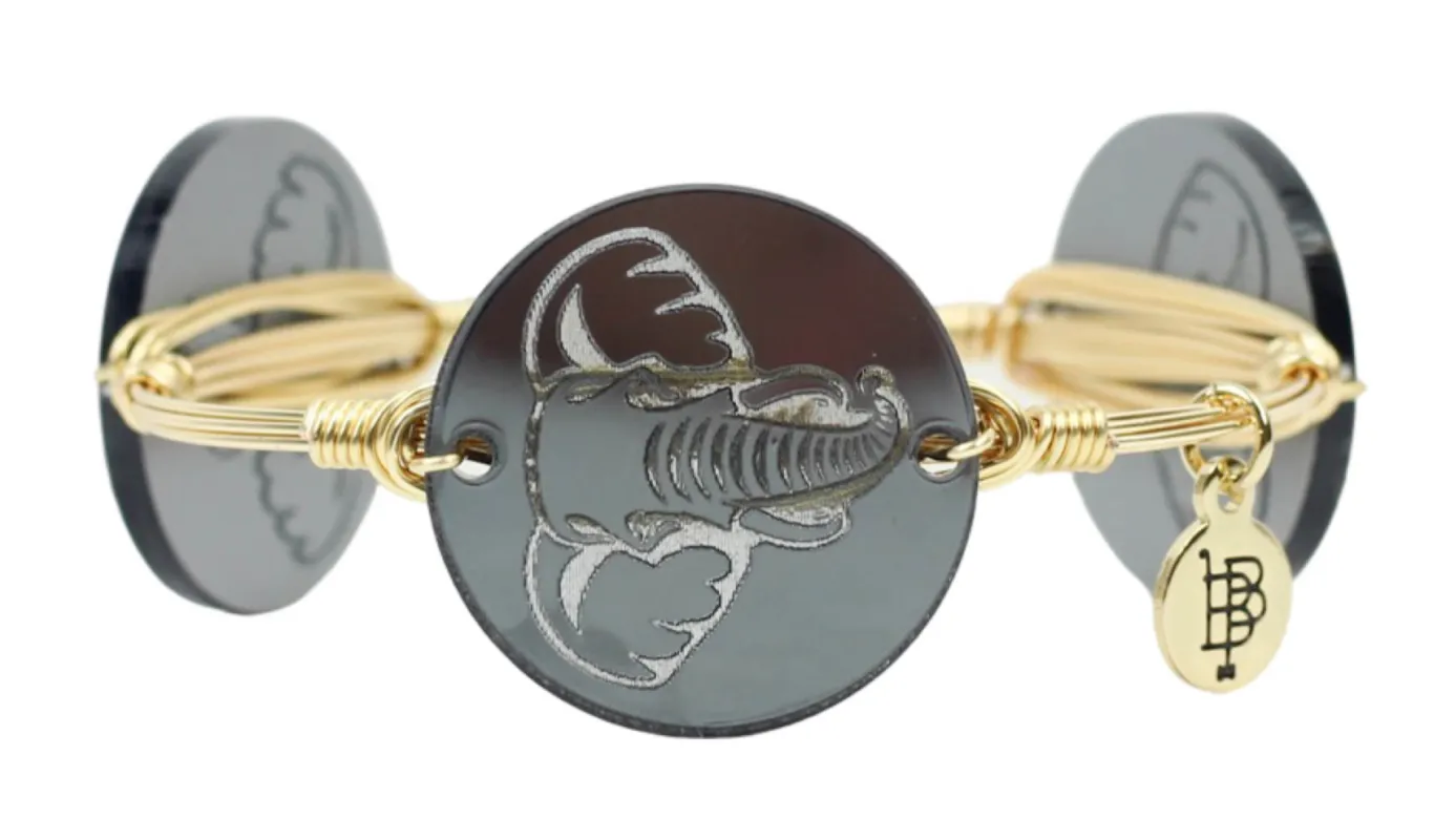 The Elephant Bangle Bracelet - Mirrored sold by Bourbon and Bowties