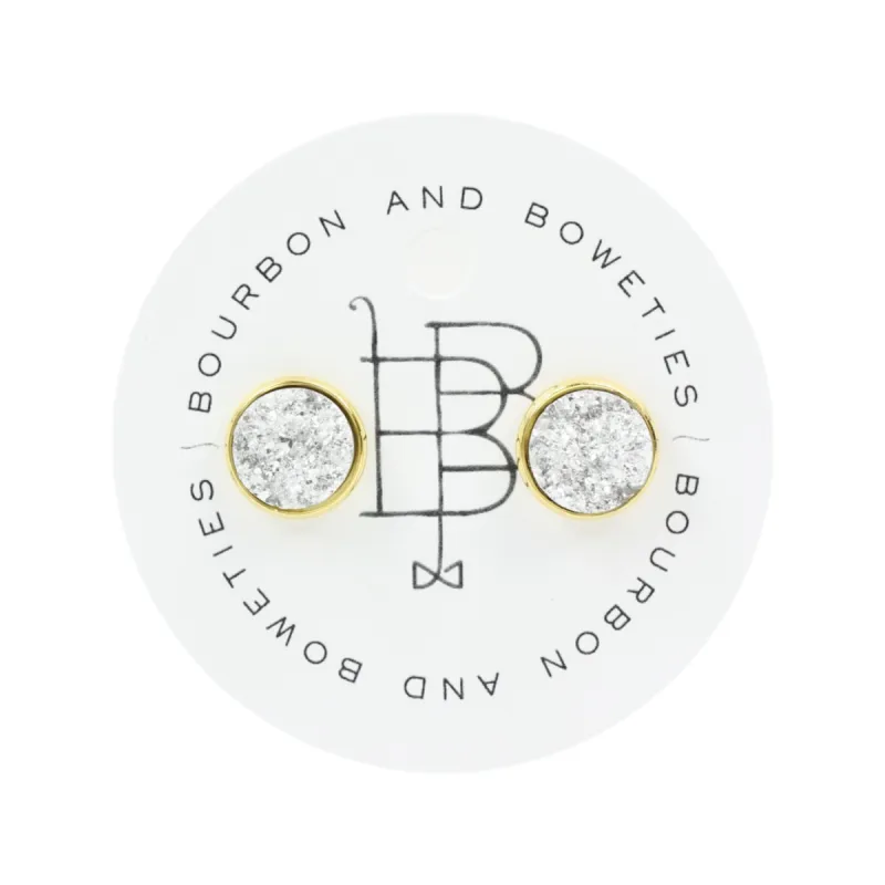The Carli Stud Earring - Silver & Gold sold by Bourbon and Bowties