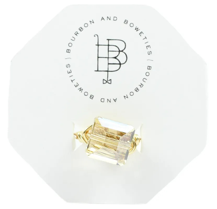 Champagne Iridescent Ring sold by Bourbon and Bowties