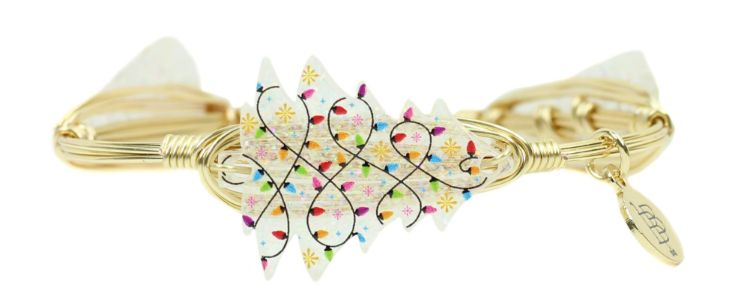 The Christmas Lights Tree Bangle Bracelet sold by Bourbon and Bowties