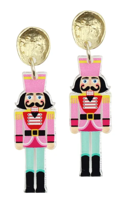 The Nutcracker Earring - Pink sold by Bourbon and Bowties