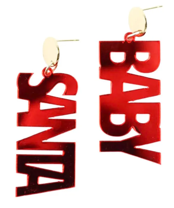 Santa Baby Earring sold by Bourbon and Bowties