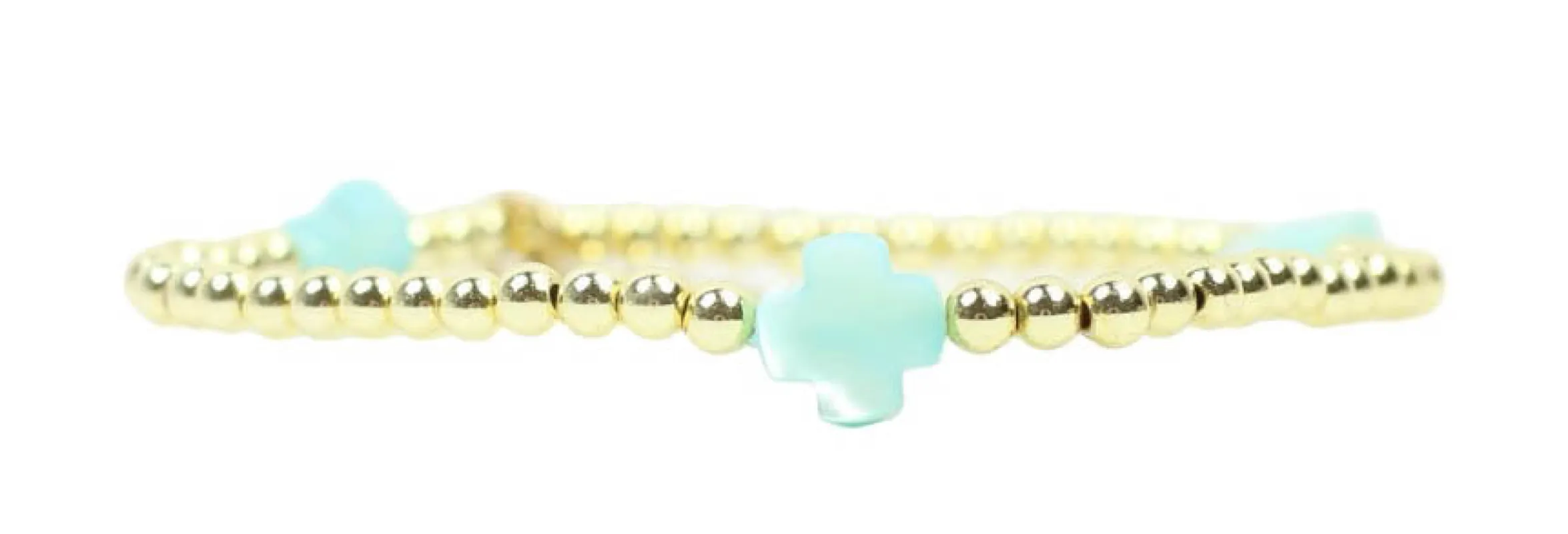 Ella Stacker Stretch Bracelet - Bright Blue sold by Bourbon and Bowties