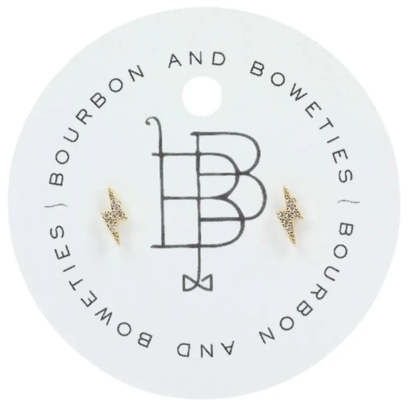 Lightning Stud Earring made by Bourbon and Bowties