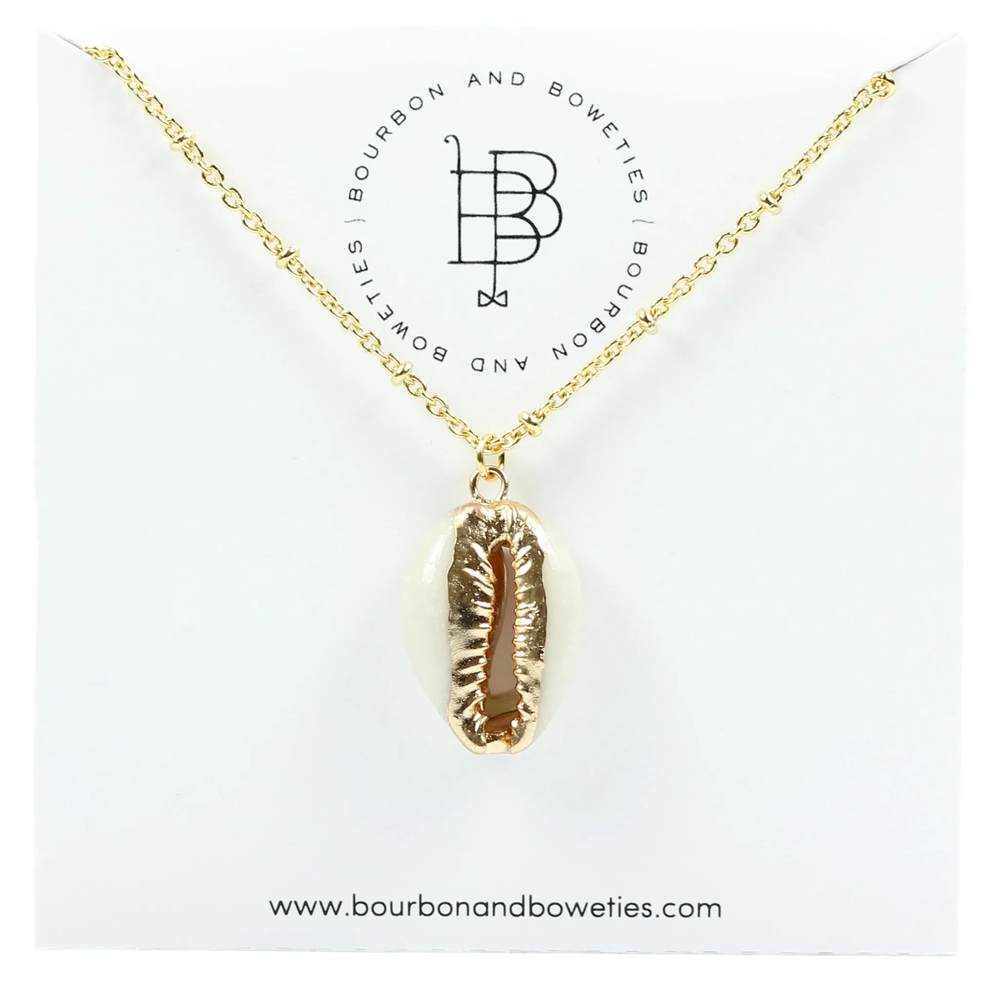 The Cowry Shell Necklace sold by Bourbon and Bowties