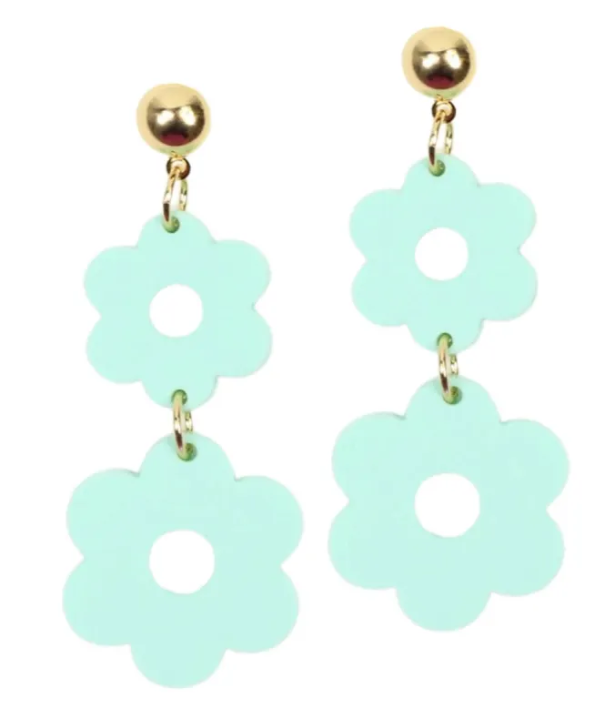 Mint Flower Earring sold by Bourbon and Bowties