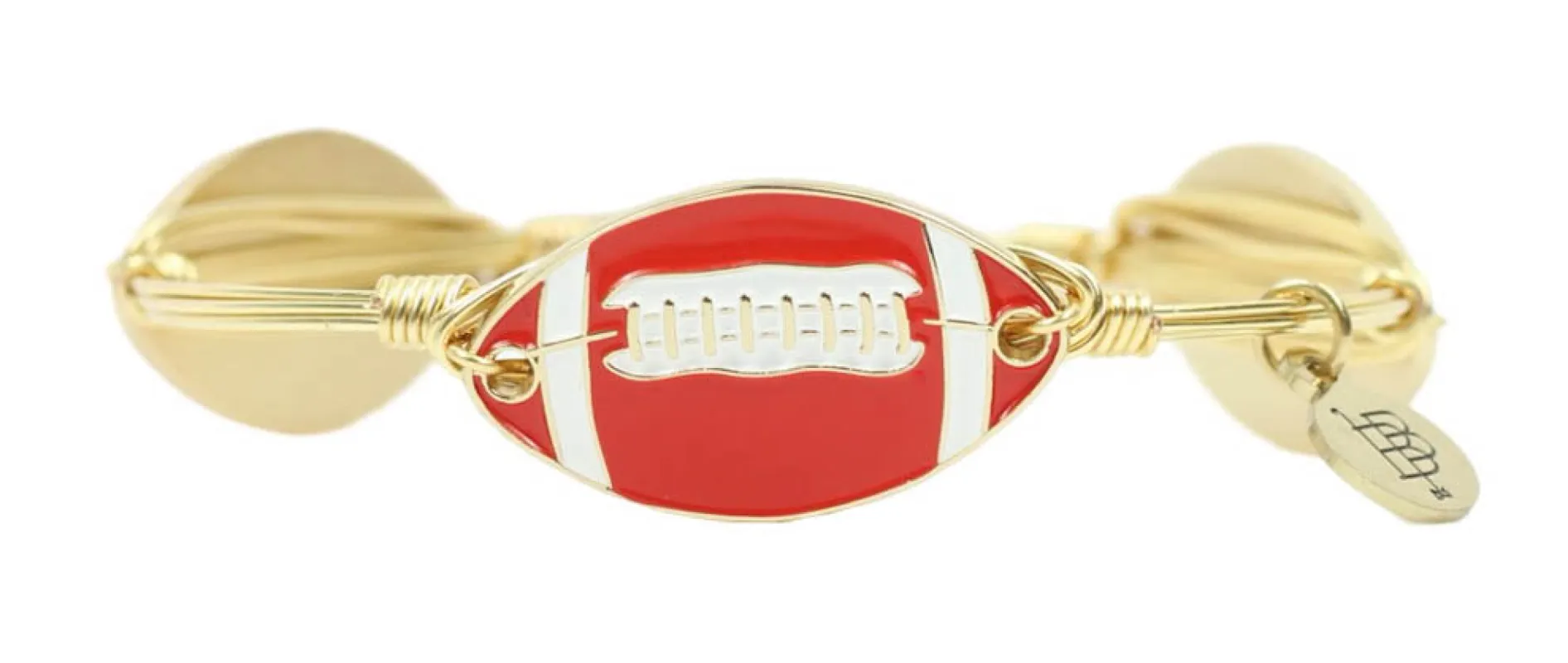 The Football Bangle Bracelet - Red sold by Bourbon and Bowties