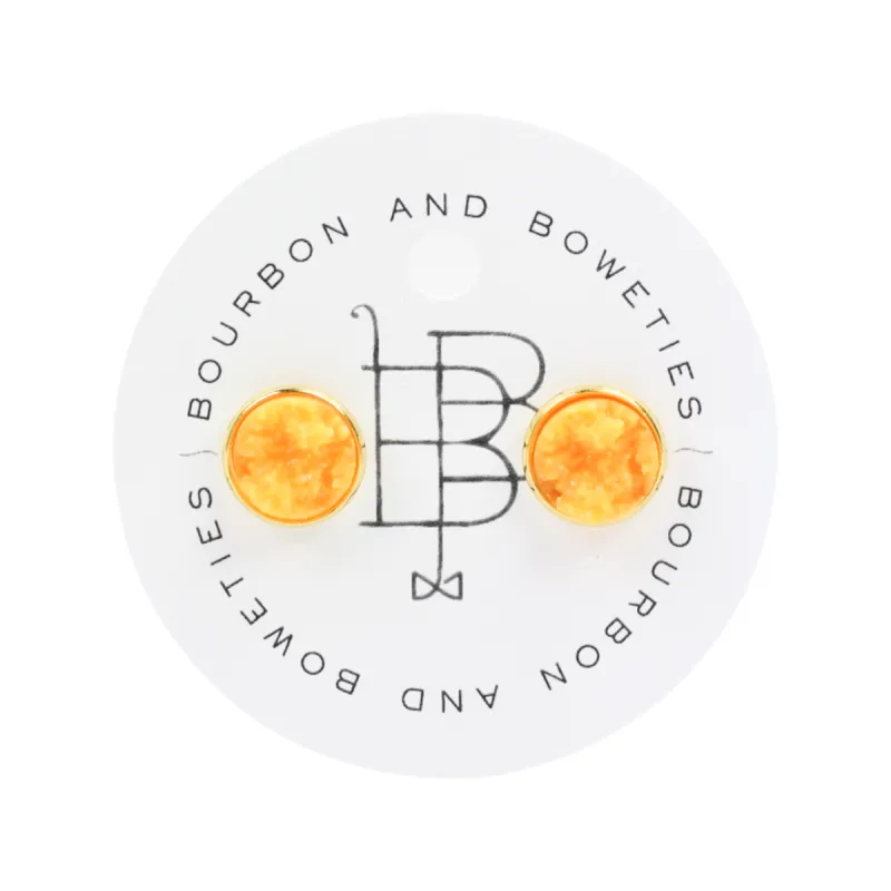 The Carli Stud Earring - Orange sold by Bourbon and Bowties