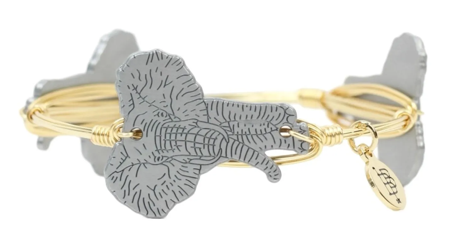 The Elephant Bangle Bracelet sold by Bourbon and Bowties