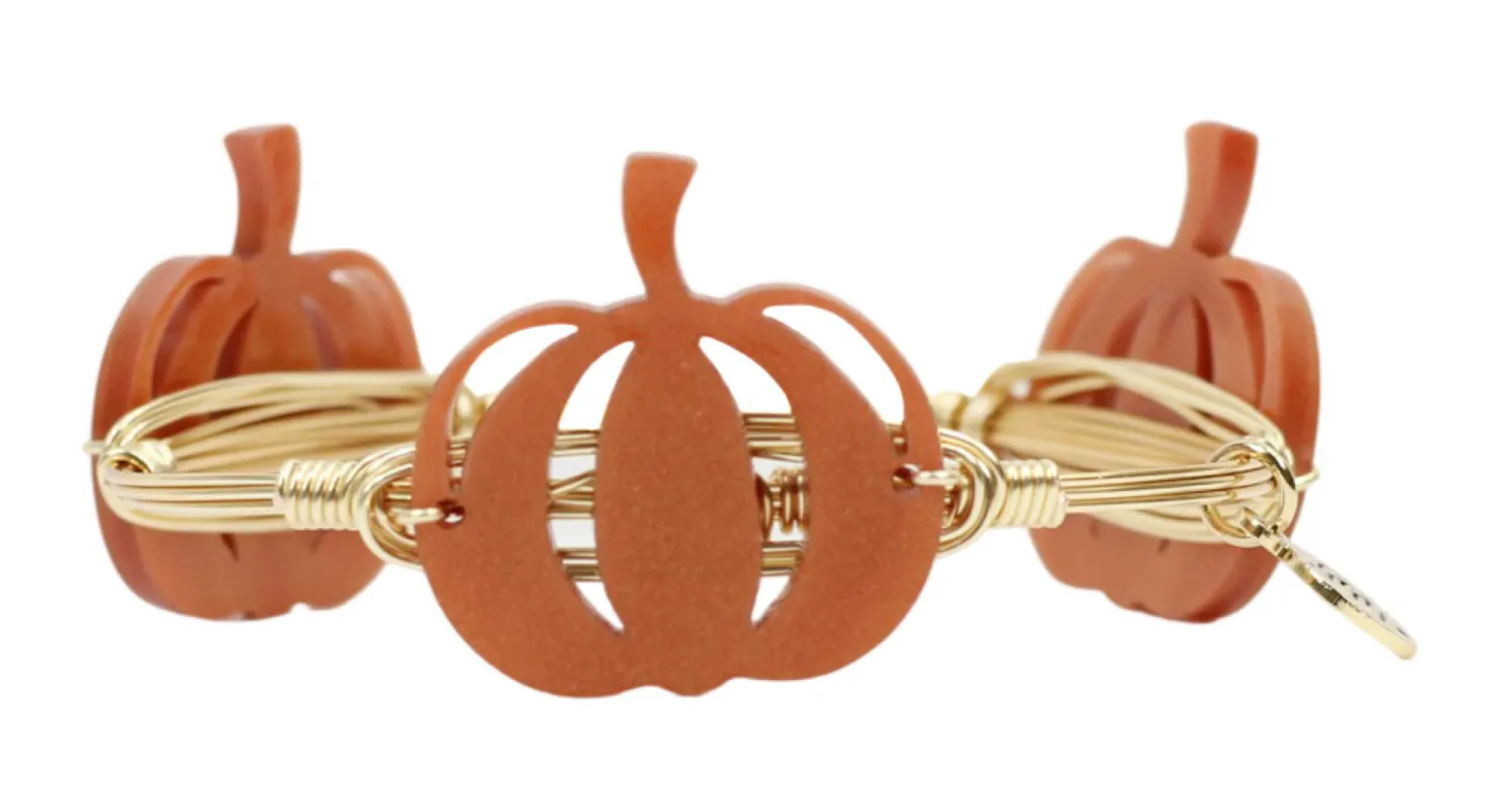 The Caramel Pumpkin Bangle Bracelet sold by Bourbon and Bowties