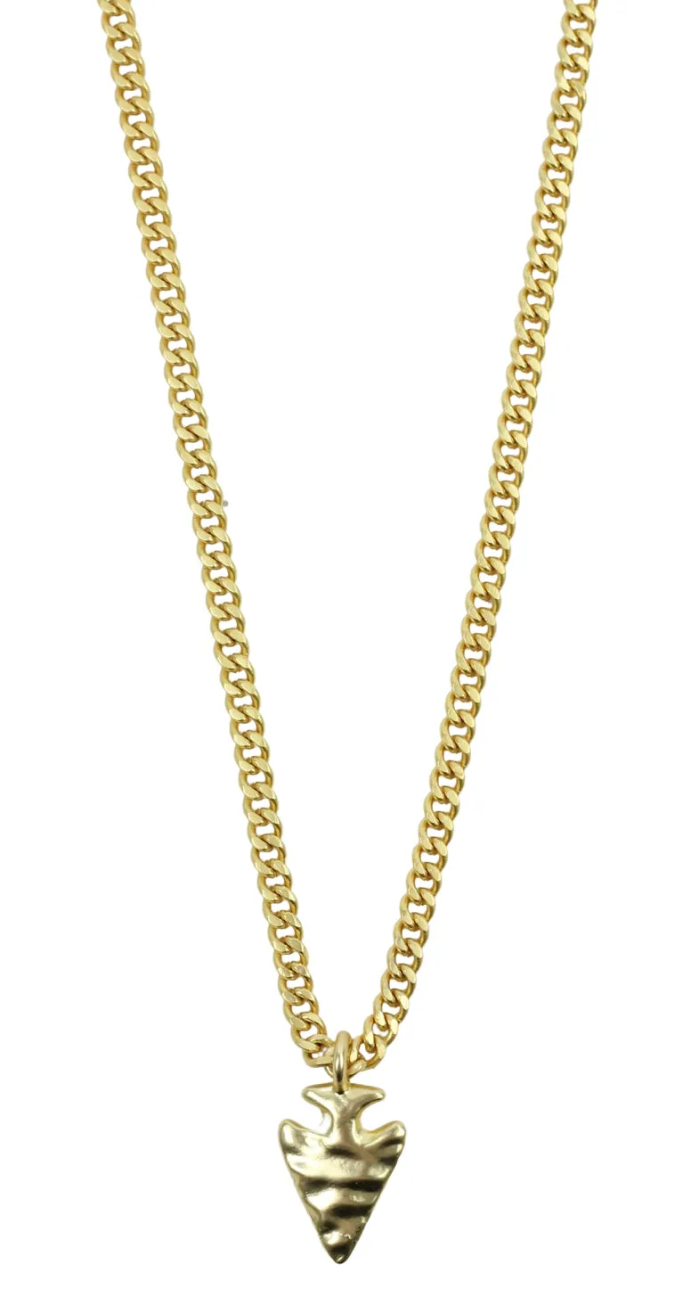 The Matte Arrow Necklace sold by Bourbon and Bowties