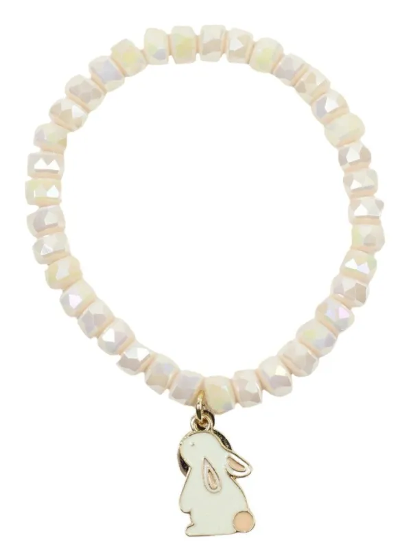 Stacker Stretch Bracelet with Bunny Charm sold by Bourbon and Bowties